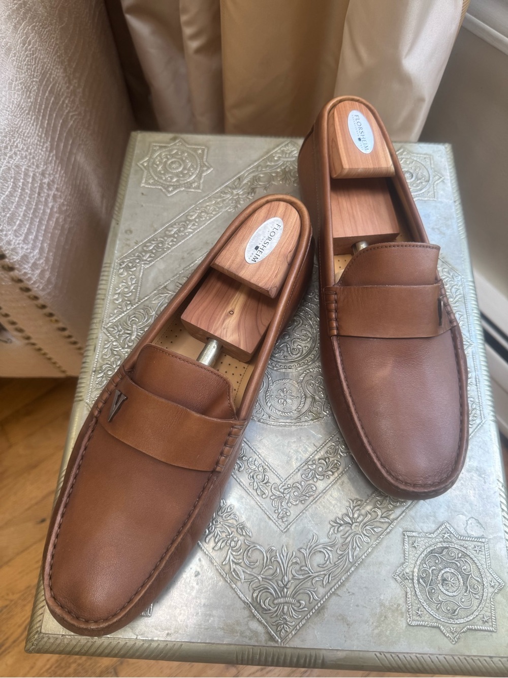 Valentino Men's Tan Leather Loafers
